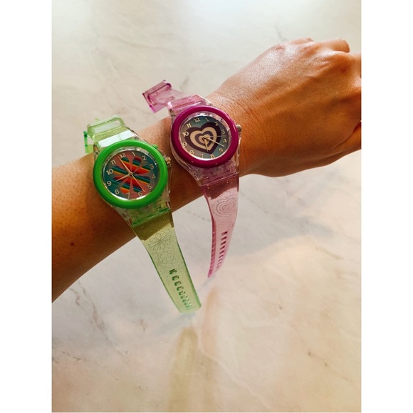 Pair of 2 - Festival 90s Inspired Jelly Watches - Picture 1 of 5